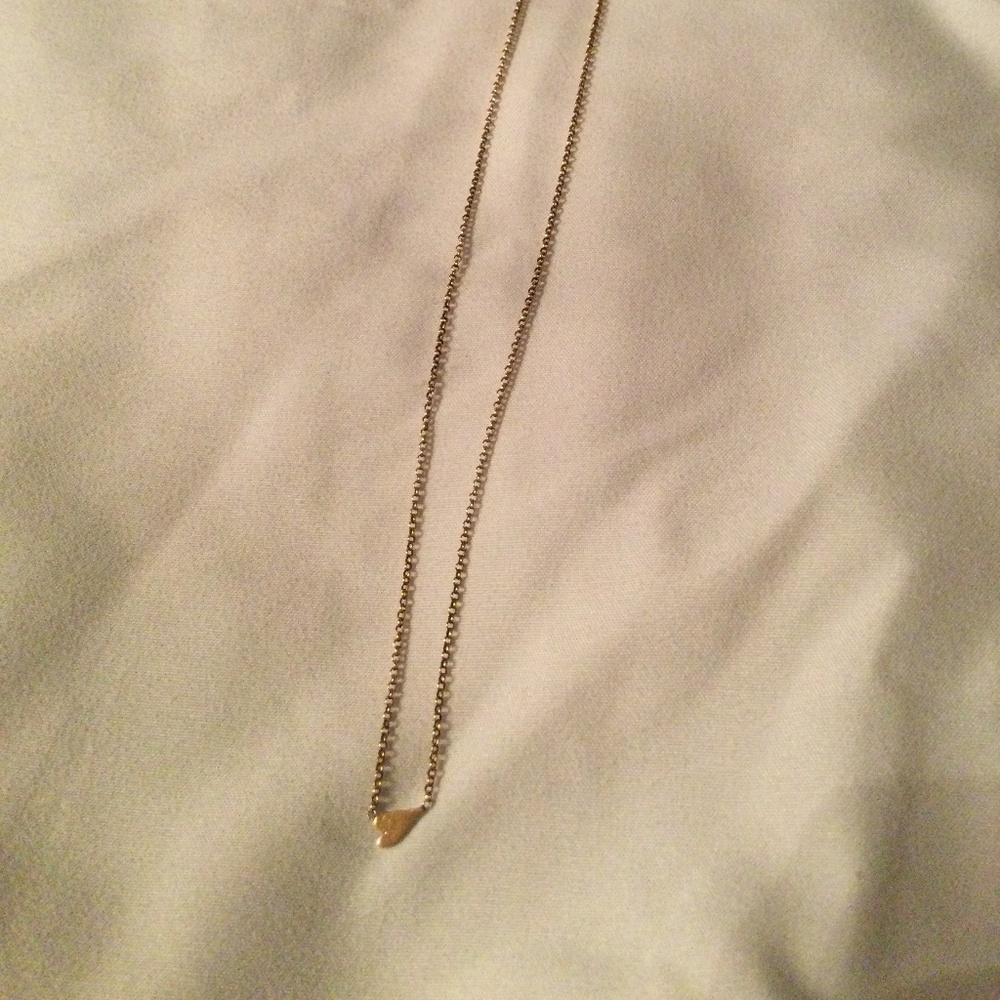 Dog eared heart necklace